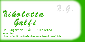 nikoletta galfi business card